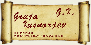 Gruja Kušnorjev vizit kartica